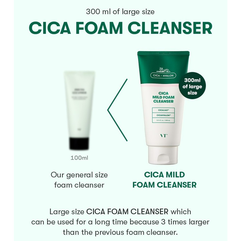 [VT Cosmetics] Cica Mild Foam Cleanser 300ml