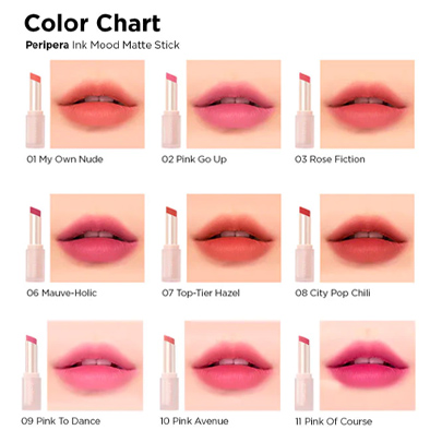 [Peripera] Ink Mood Matte Stick (11 Colors)