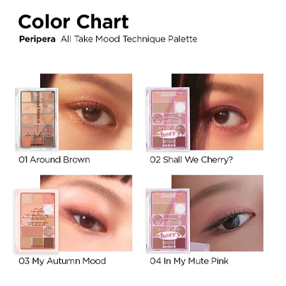 [Peripera] *NEW* All Take Mood Technique Palette (4 Colors)