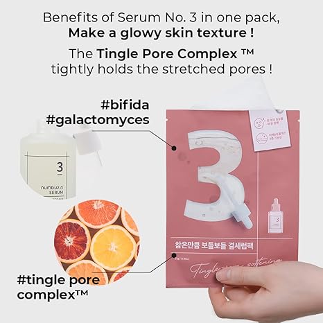 [Numbuzin] No.3 Tingle-Pore Softening Sheet Mask (4ea)