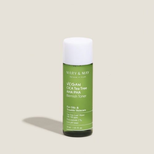 [Mary&May] *mini* Vegan CICA Tea Tree AHA PHA Blemish Toner 30ml