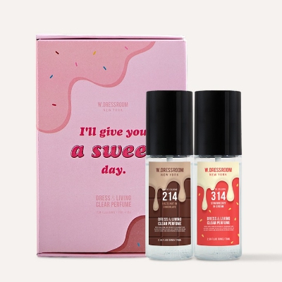 [W.DRESSROOM] Dress&Living Clear Perfume GIFT SET (No.214 Hazelnut In Chocolate 70ml + No.314 Strawberry)