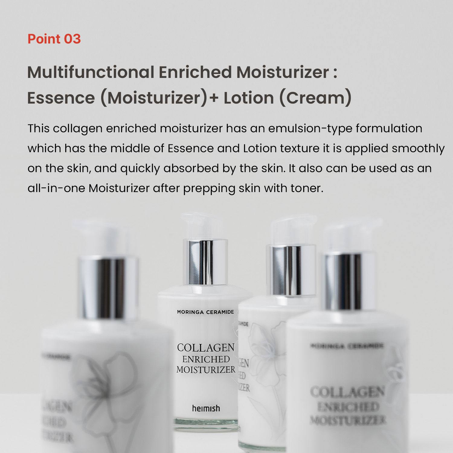 [heimish] Moringa Ceramide Collagen Enriched Moisturizer 120ml