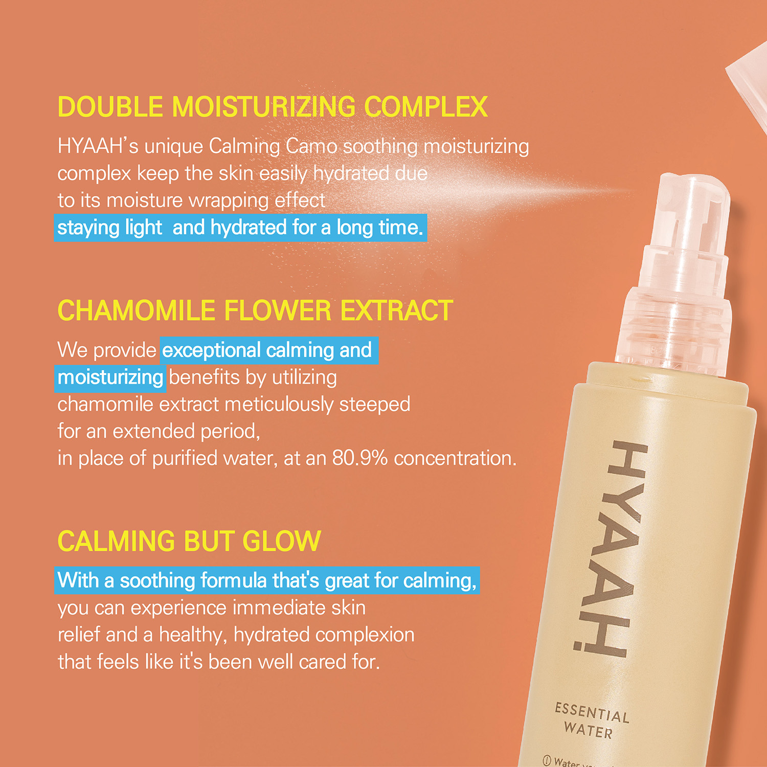 [HYAAH] Chamomile 80.9 All Day Essential Water 100ml