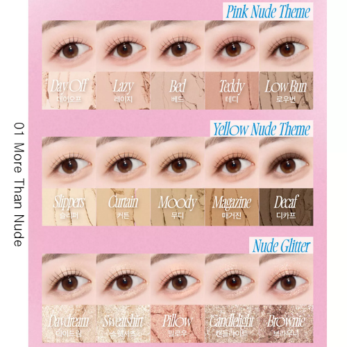 [fwee] More Mood Eyeshadow Palette (6 Colors)