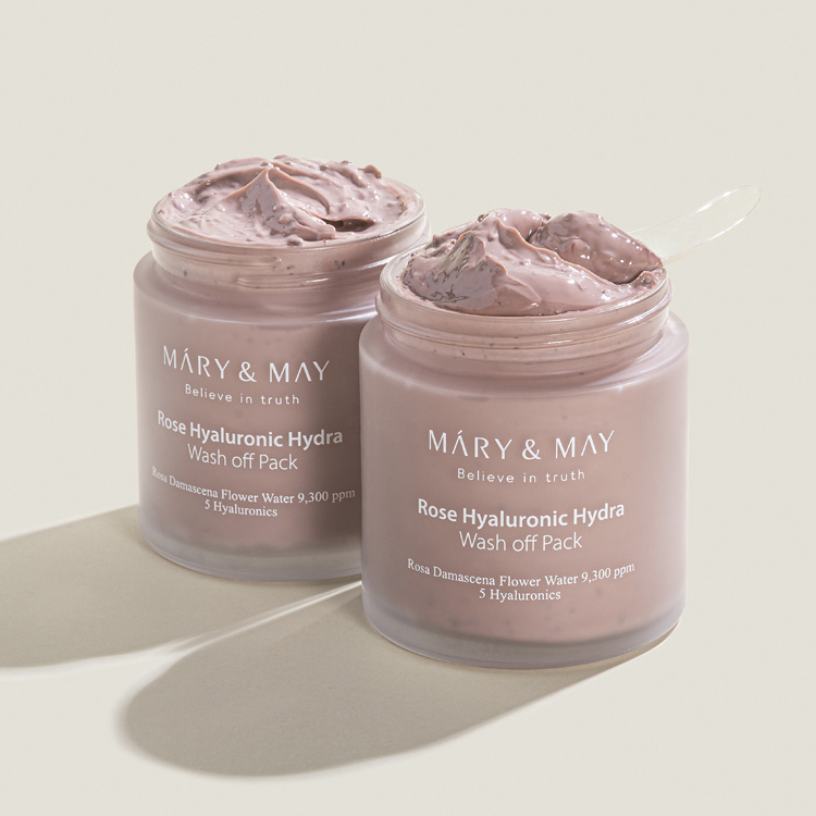 [Mary&May] Rose Hyaluronic Hydra Wash Off Pack Duo (125g * 2ea)