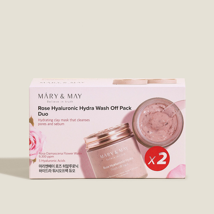 [Mary&May] Rose Hyaluronic Hydra Wash Off Pack Duo (125g * 2ea)