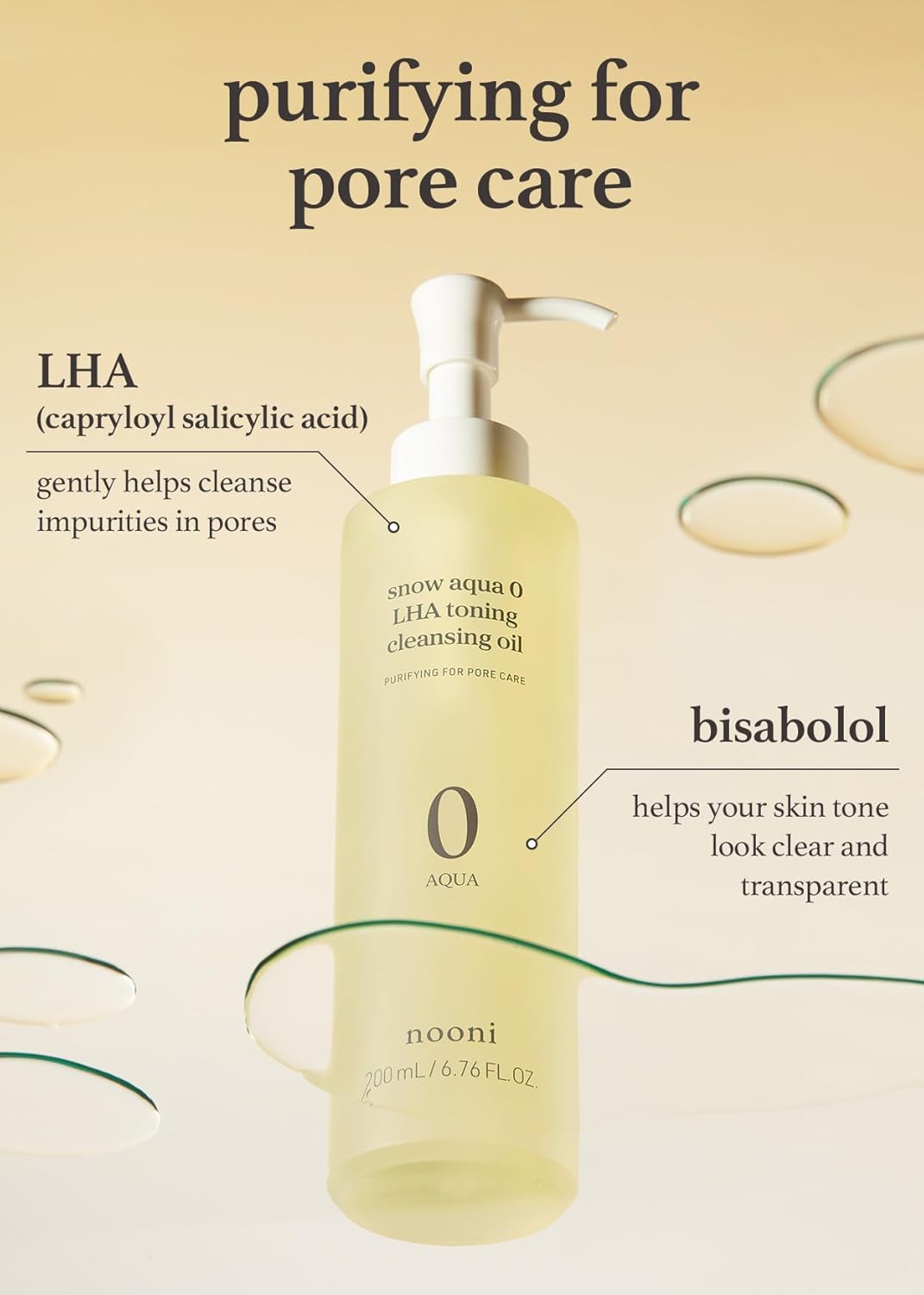 [nooni] Snow Aqua 0 LHA Toning Cleansing Oil 200ml