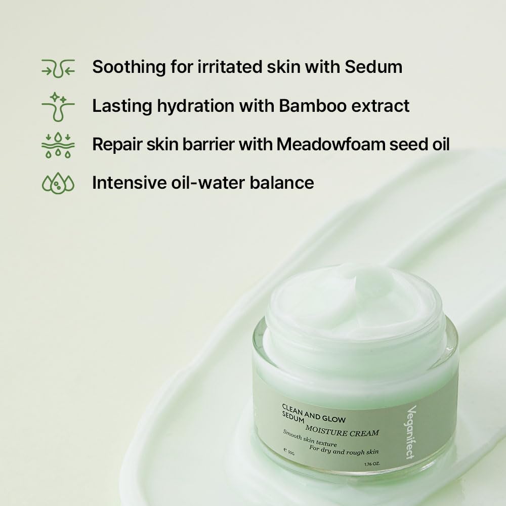 [Veganifect] Clean and Glow Sedum Moisture Cream 50g