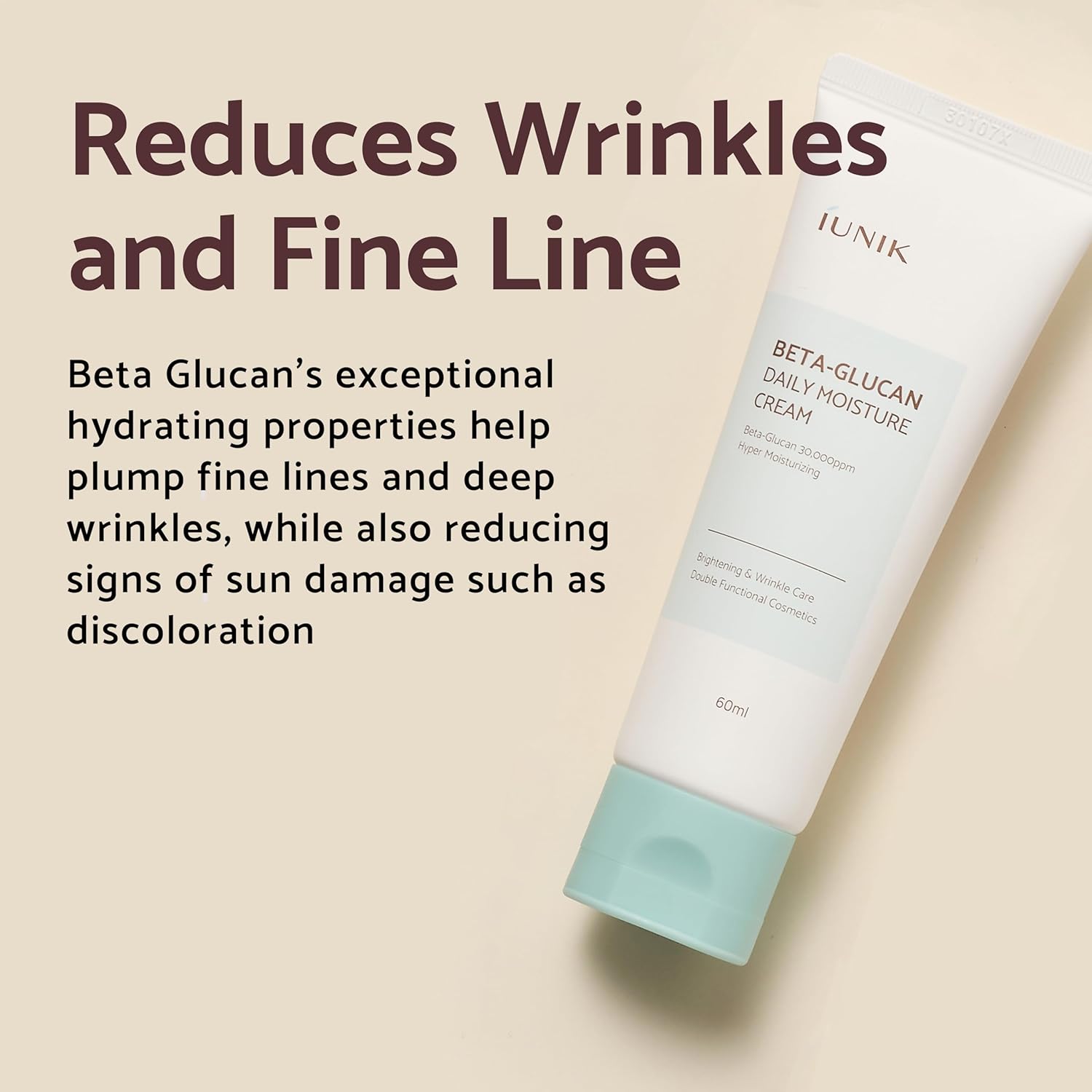 [iUNIK] Beta  glucan  daily  moisture  cream 60ml