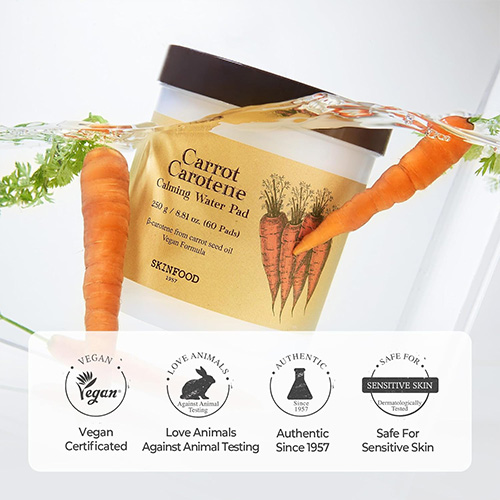 [Skinfood] Carrot Carotene Calming Water Pad Special Plus Set (60P+40P)