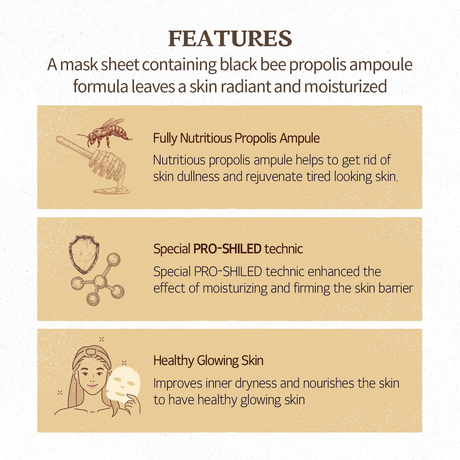 [Skinfood] Royal Honey Propolis Mask (10ea)