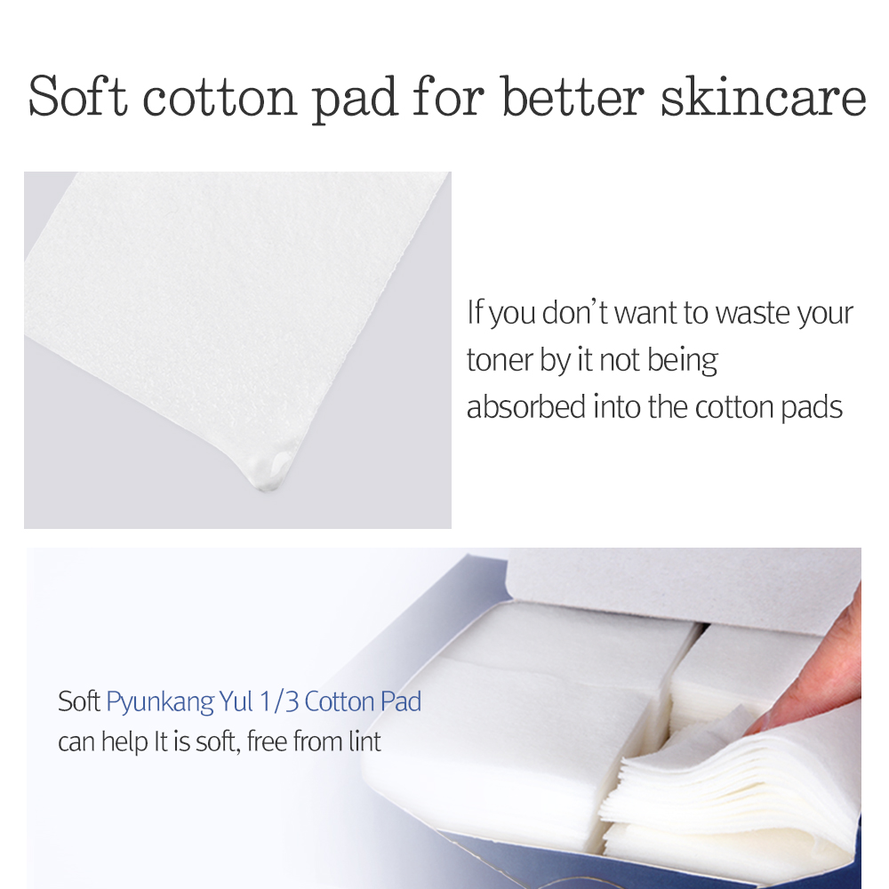 [Pyunkang Yul] 1/3 Cotton Pad 160ea (Pulp-Rayon)