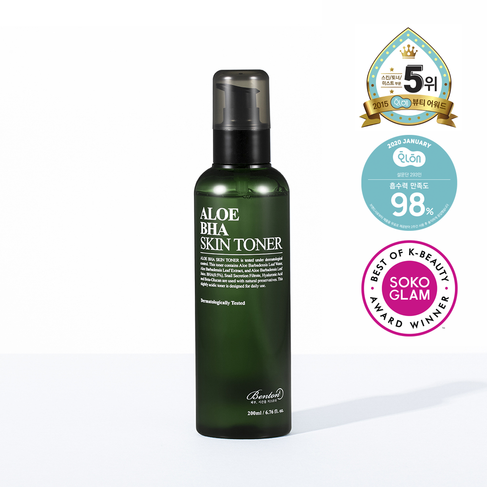 [Benton] (단종)Aloe BHA Skin Toner 200ml (Skin Soothing, Exfoliation, Pore Control)