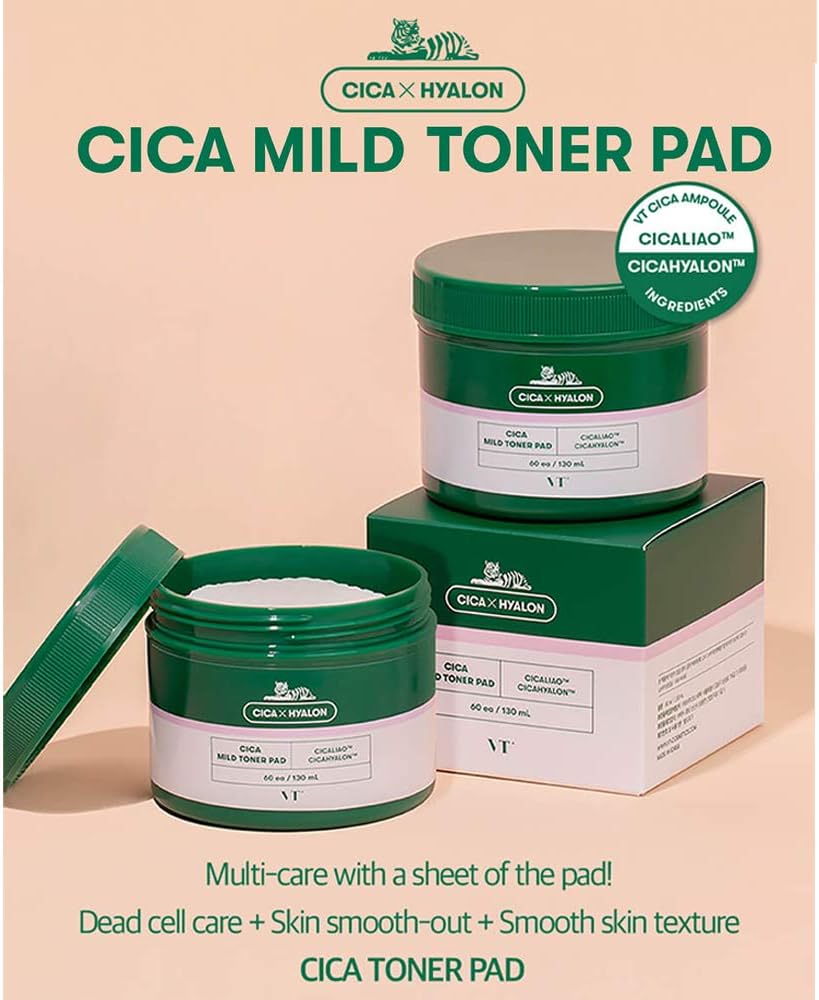 [VT Cosmetics] Cica Mild Toner Pad (60ea)