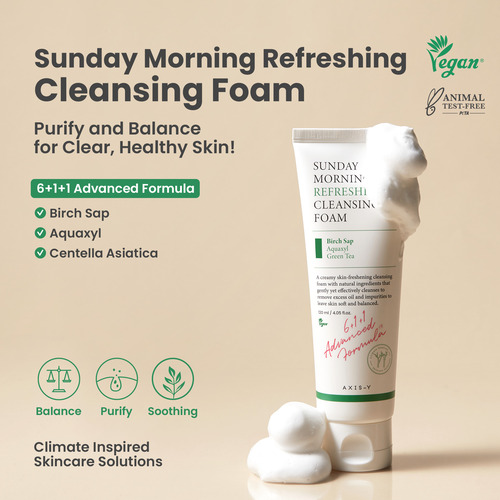 [AXIS-Y] Sunday Morning Refreshing Cleansing Foam 120ml