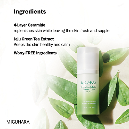 [MIGUHARA] Green Tea Calming Essence Cream Origin 80ml