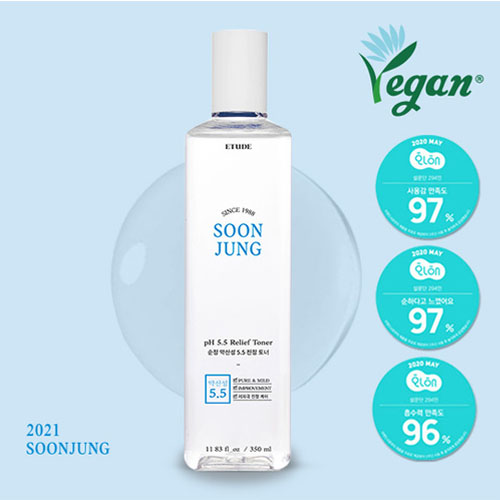 [ETUDE] Soon Jung PH 5.5 Relief Toner 350ml