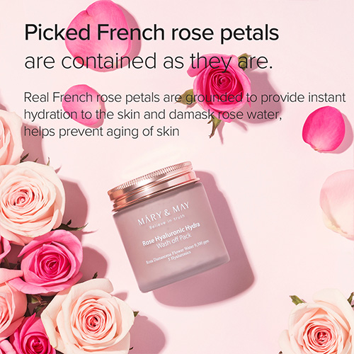 [Mary&May] Rose Hyaluronic Hydra Wash off Pack 125g