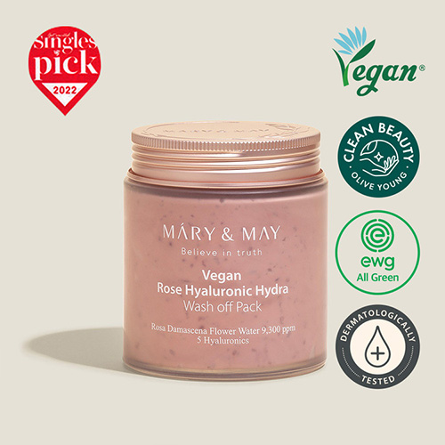 [Mary&May] Rose Hyaluronic Hydra Wash off Pack 125g