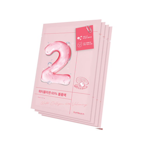 [Numbuzin] No.2 Water Collagen 65% Voluming Sheet Mask (4ea)