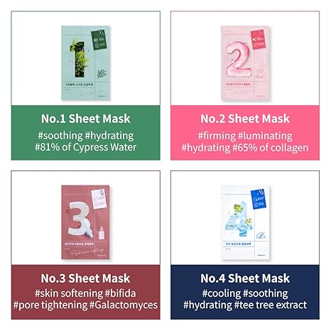 [Numbuzin] No.2 Water Collagen 65% Voluming Sheet Mask (4ea)