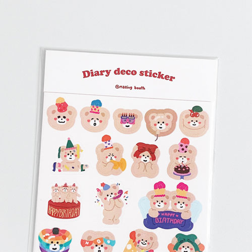 [Malling booth] Dakku Sticker Pack - Bebe & Party (3ea)