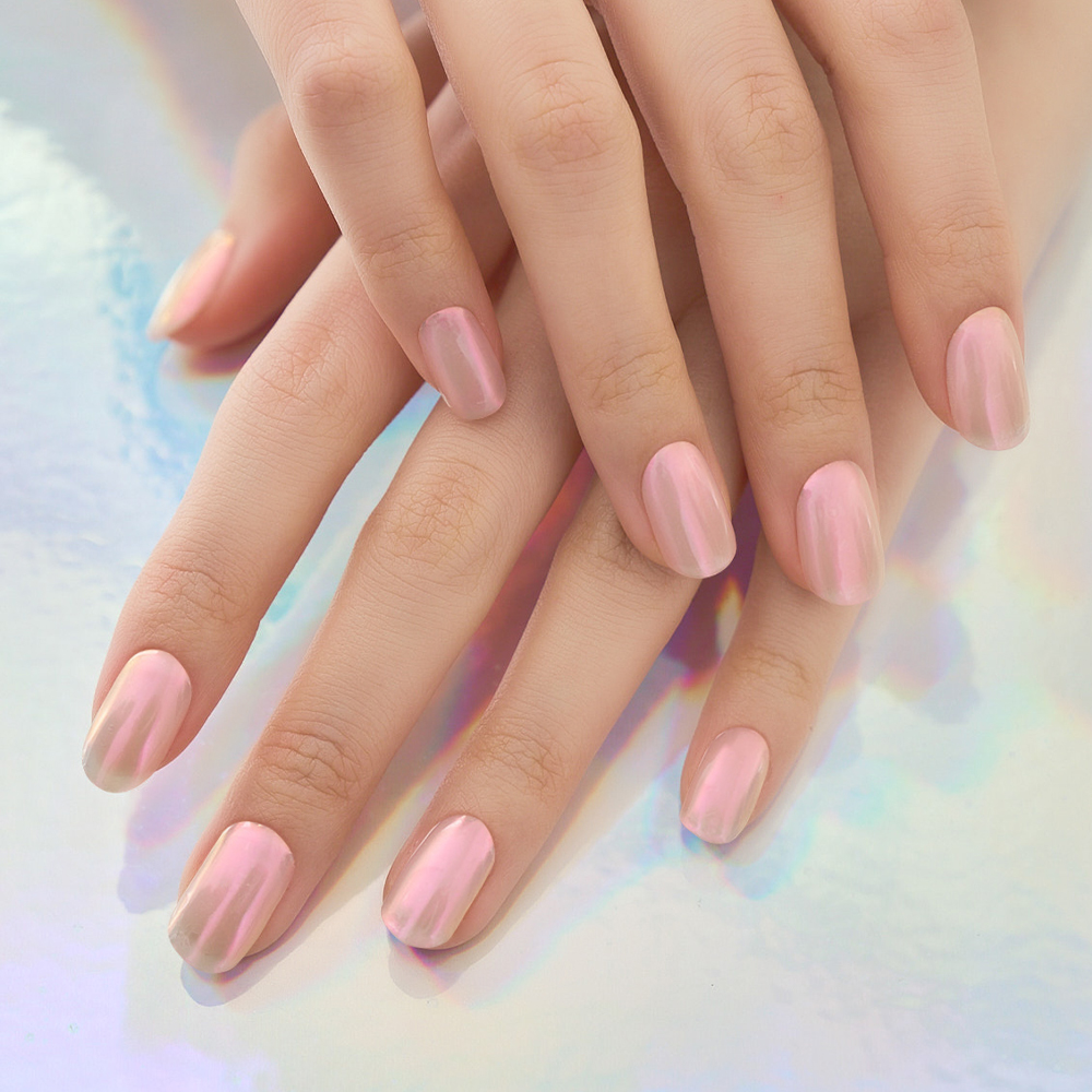 [EDGEU] Mirror Milk Pink Nail Strips