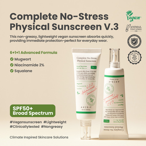 [AXIS-Y] Complete No Stress Physical Sunscreen SPF50+ PA++++ - 50ml