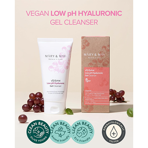 [Mary&May] Vegan Low pH Hyaluronic Gel to Foam cleanser 150ml