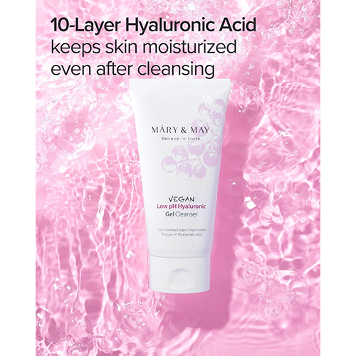 [Mary&May] Vegan Low pH Hyaluronic Gel to Foam cleanser 150ml