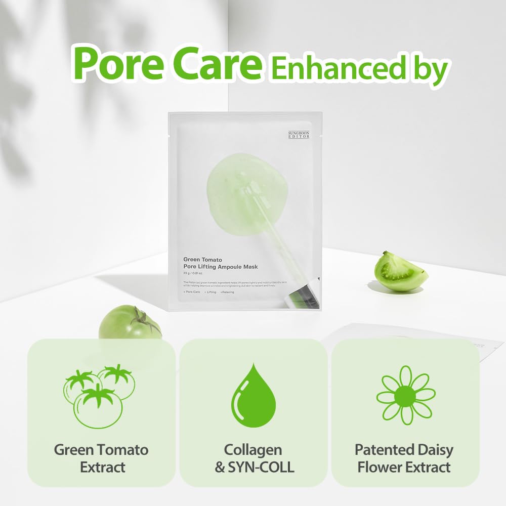 [SUNGBOON EDITOR] Green Tomato Pore Lifting Ampoule Mask