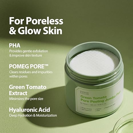 [SUNGBOON EDITOR] Green Tomato Pore Peeling Jumbo Pad 180ml (60pads)