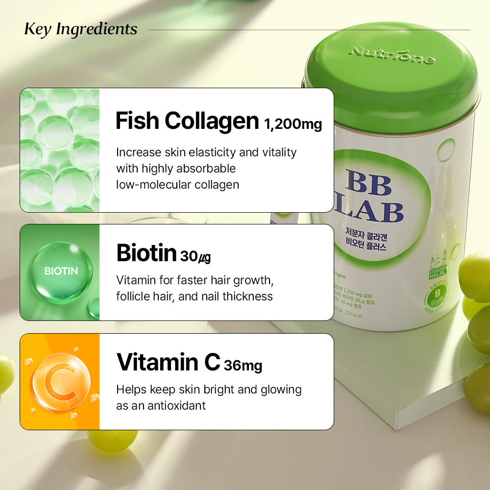 [BB LAB] (Halal) Low Molecular Collagen of Biontin Plus 2g*30 sticks