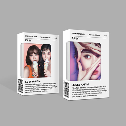 [K-POP] LE SSERAFIM 3RD MINI ALBUM - EASY (WEVERSE Ver.) (Random Ver.)