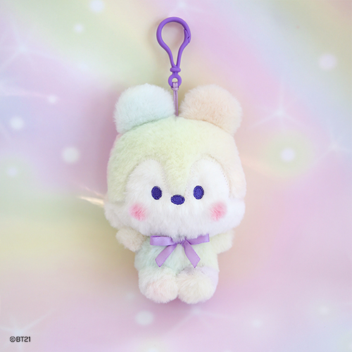 [K-POP] BTS -BT21 minini Doll Keyring Rainbow MANG