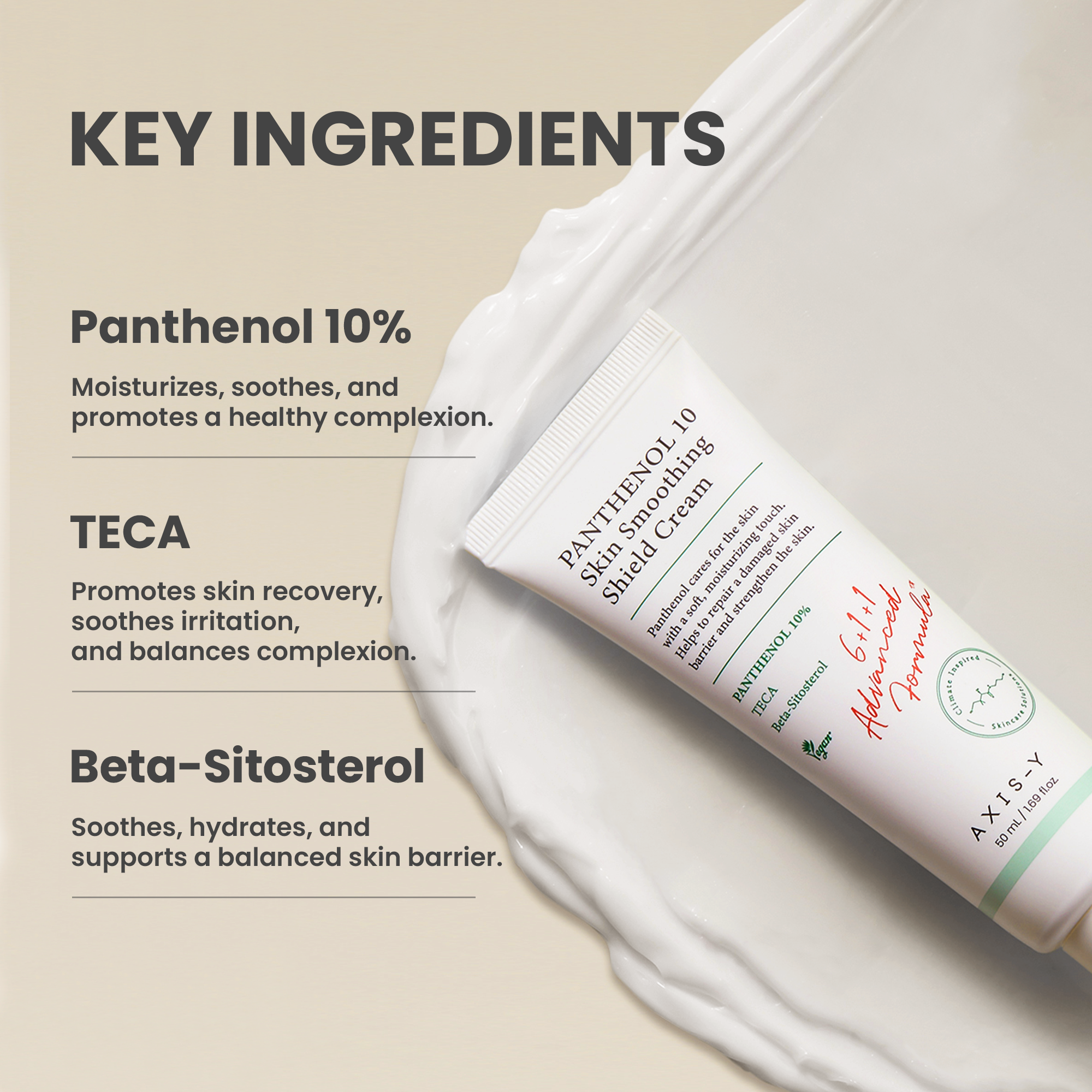 [AXIS-Y]  Panthenol 10 Skin  Smoothing Shield Cream 50ml