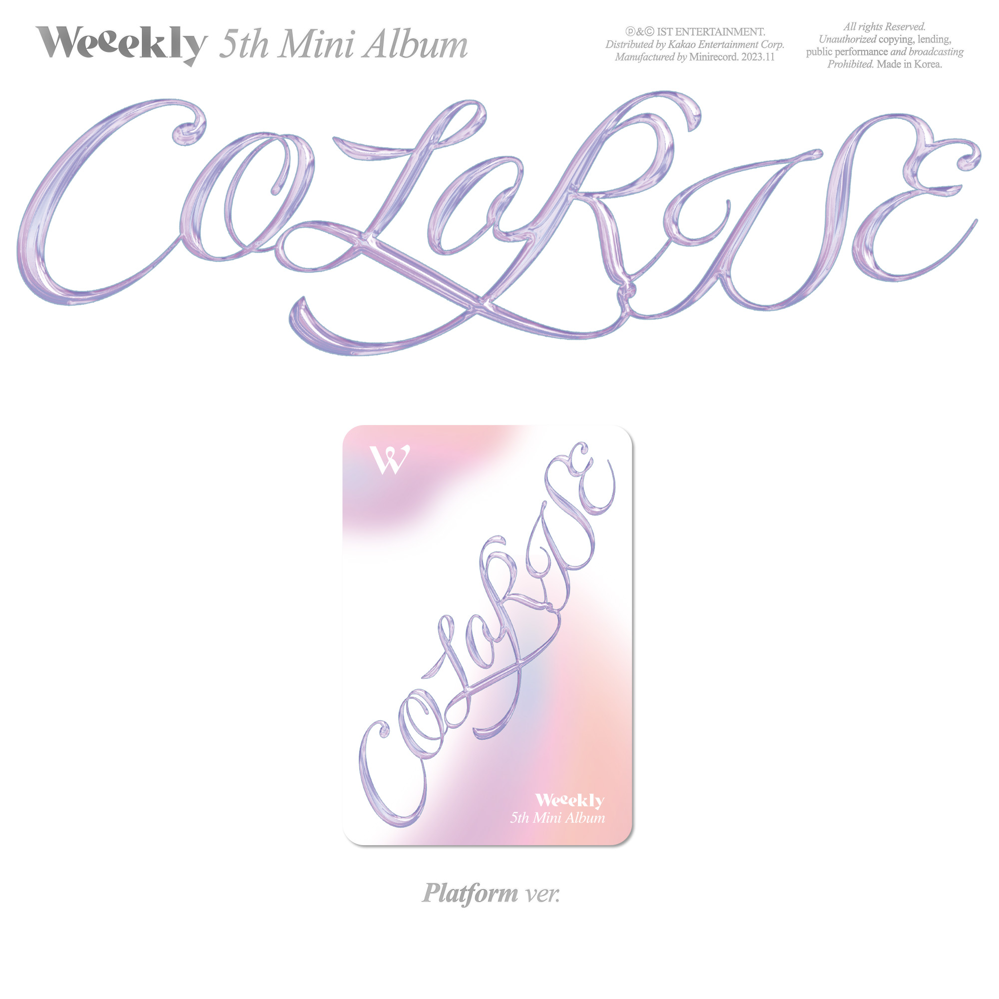 [K-POP] Weeekly 5th Mini Album - ColoRise (Platform Ver.)