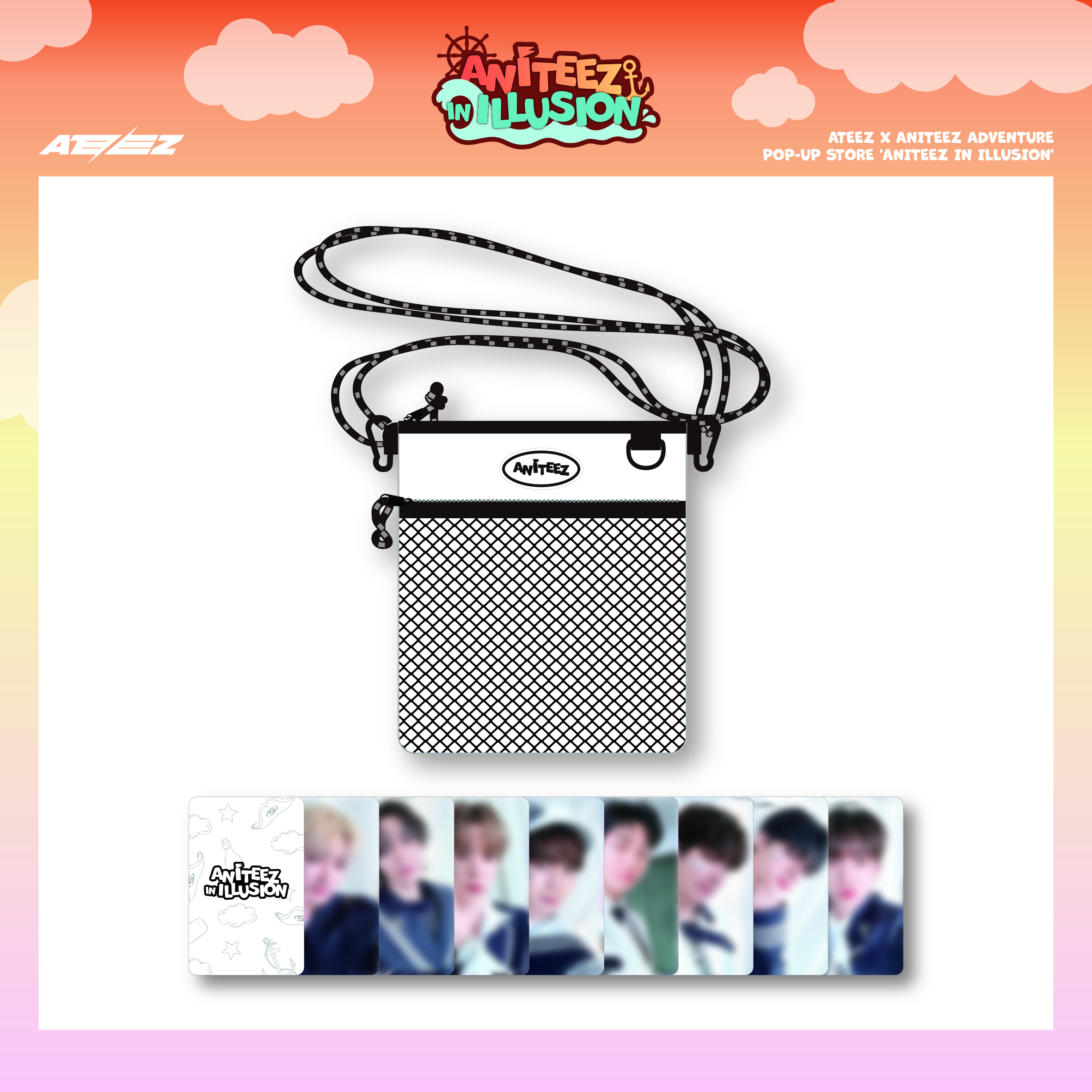 [K-POP] ATEEZ - ANITEEZ ADVENTURE POP-UP MD ANITEEZ IN ILLUSION (MINI CROSS BAG)