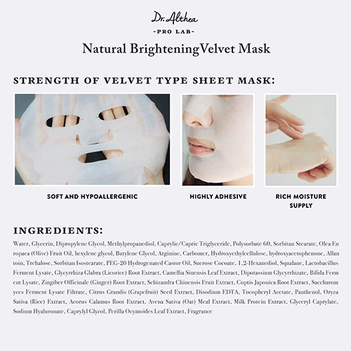 [Dr.Althea] Natural Brightening Velvet Mask (6ea)