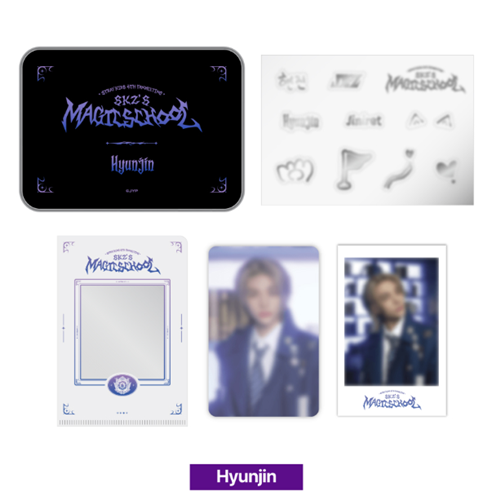 [K-POP] (HYUNJIN Ver.) Stray Kids OFFICIAL MD - SKZOO MAGIC SCHOOL (PHOTO DECO SET)