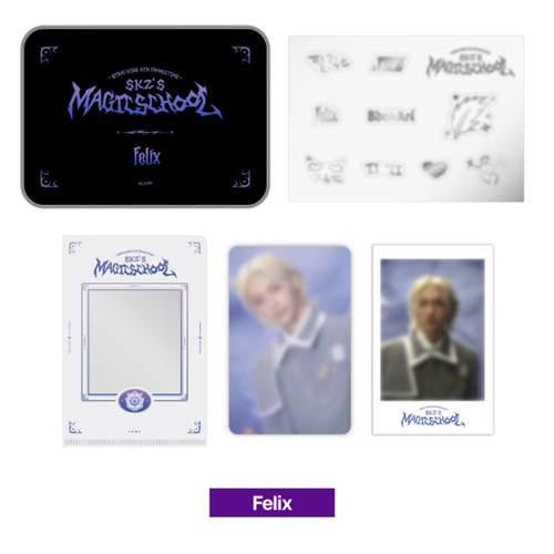 [K-POP] (FELIX Ver.) Stray Kids OFFICIAL MD - SKZOO MAGIC SCHOOL (PHOTO DECO SET)