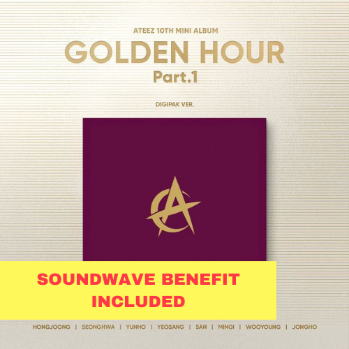 [K-POP] (Soundwave pob) ATEEZ 10TH MINI ALBUM - GOLDEN HOUR : Part.1 (Digipack Ver.) (Random Ver.)