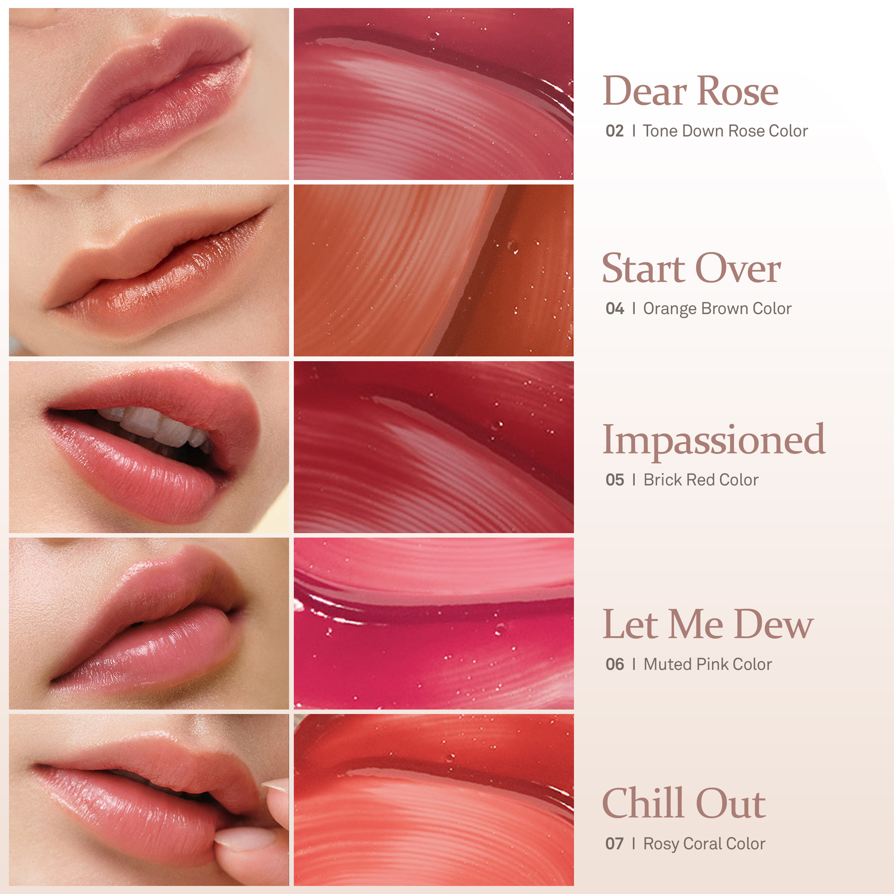 [hince] Mood Enhancer Lip Glow (5 Colors)