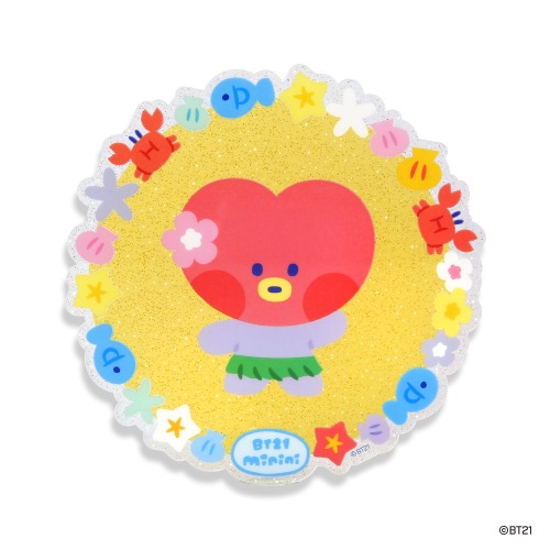 [K-POP] BTS - BT21 ACRYLIC COASTER SUMMER SKY TATA