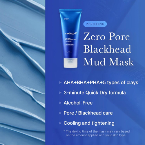 [MEDICUBE] Zero Pore Blackhead Mud Mask 100g