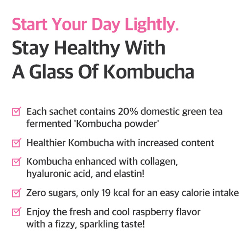 [skinny lab] Kombucha Raspberry flavor (14 sticks)