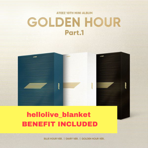 [K-POP] (Hellolive_Blanket) ATEEZ 10TH MINI ALBUM - GOLDEN HOUR : Part.1 (Random Ver.)