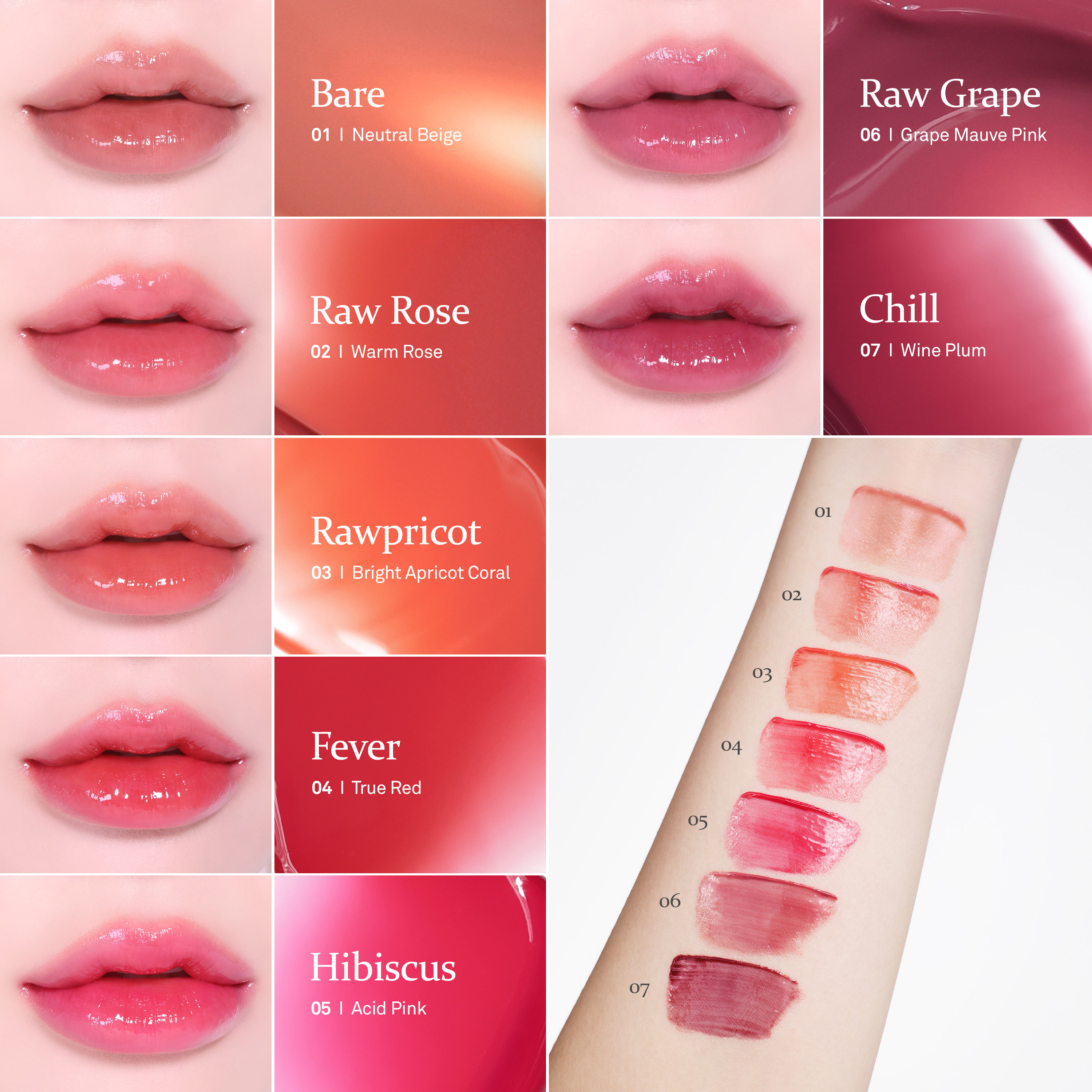 [hince] *new* Raw Glow Gel Tint (15 Colors)