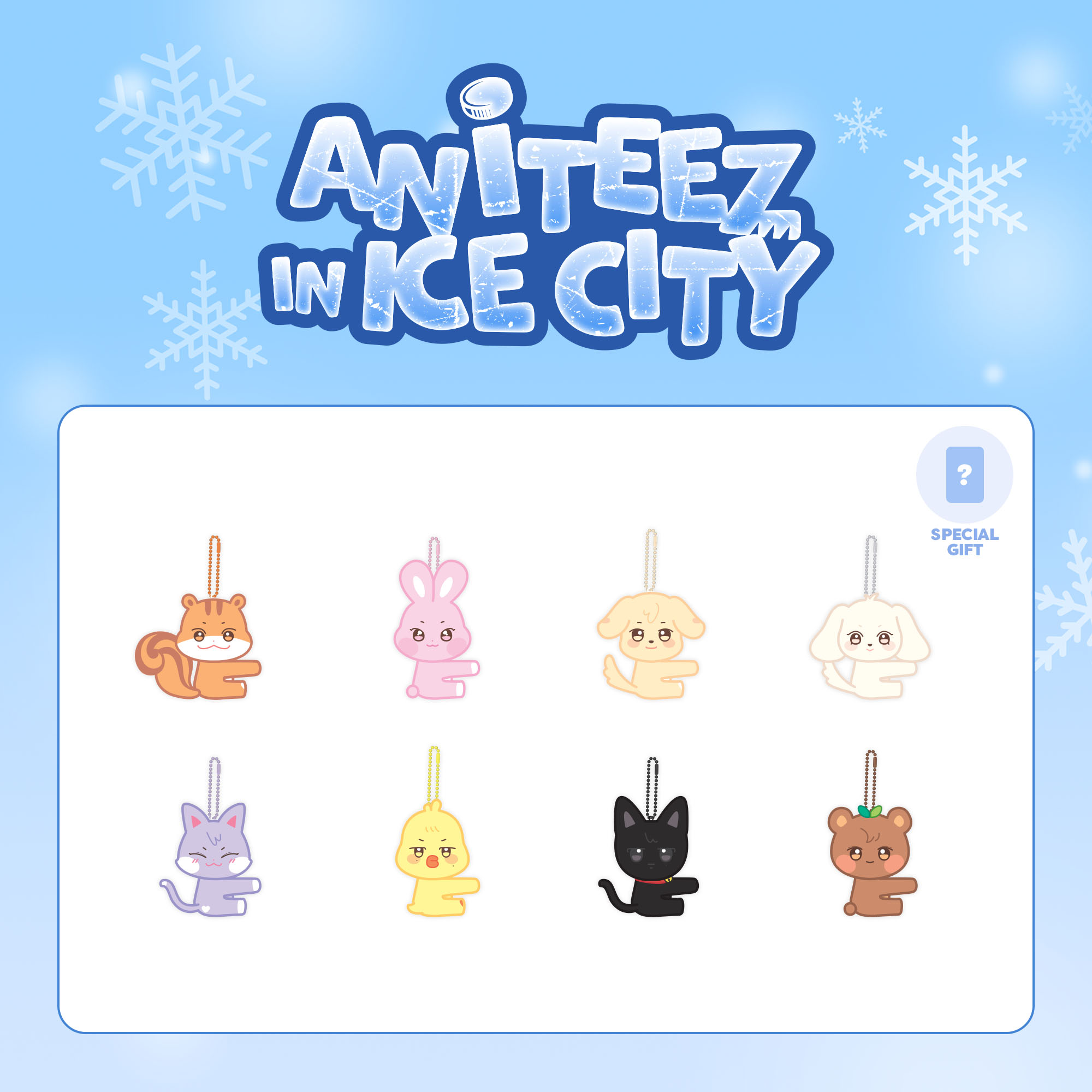 [K-POP] ATEEZ OFFICIAL MD - ANITEEZ IN ICE CITY (PLUSH PHOTOCARD HOLDER)